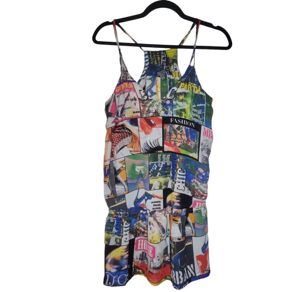 Bershka Mini Pop Art Dress Size M Vibrant Colorful Art To Wear Fashion Statement